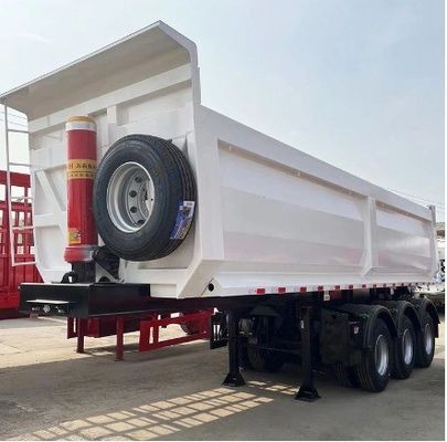 40-80トン 3-5軸 トラック用 液圧式 後ろ端 傾斜式 ダンプ 半トレーラー
