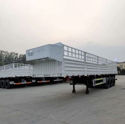 60トンの横壁 閉ざされたトラック フェンス 半トレーラー 下ろし 横荷物 荷物