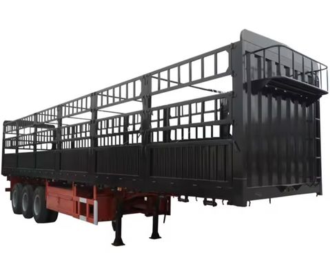 60トンの横壁 閉ざされたトラック フェンス 半トレーラー 下ろし 横荷物 荷物