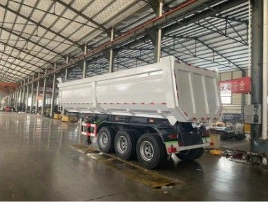 3軸4軸 水力シリンダー端側傾斜傾斜 トラック用後部ダンプトレーラー