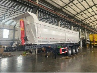 3軸4軸 水力シリンダー端側傾斜傾斜 トラック用後部ダンプトレーラー