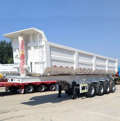 Q345B/T700 バージエスされたバックダンプ・ティッパー・ティッパー用鋼筋本線半トレーラー
