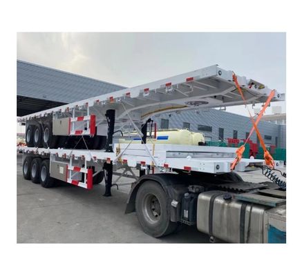カスタマイズされた色 20ft 40ft 45ft コンテナ フラットベッドトレーラー 高負荷容量