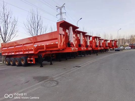 Q345B/T700 バージエスされたバックダンプ・ティッパー・ティッパー用鋼筋本線半トレーラー