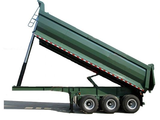 Q345B/T700 バージエスされたバックダンプ・ティッパー・ティッパー用鋼筋本線半トレーラー