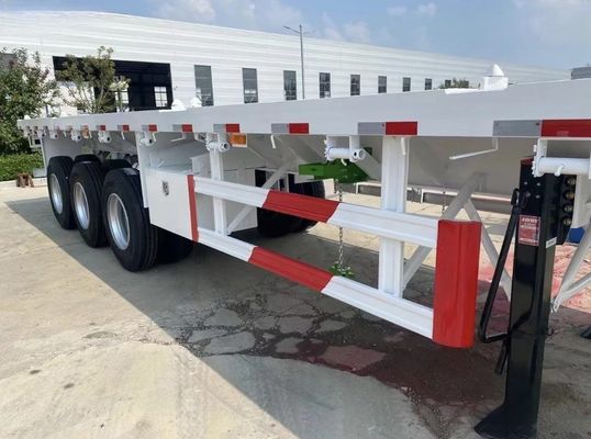 カスタマイズされた色 20ft 40ft 45ft コンテナ フラットベッドトレーラー 高負荷容量