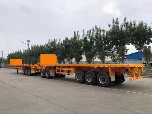 200tons マックスペイロード コンテナ輸送のためのWoshengダブルリンクフラットベッド半トレーラー