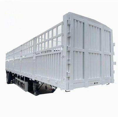 50トンの容量 フェンスセミトレーラー 3軸 7.5トンの重量と9.00-22.5リム