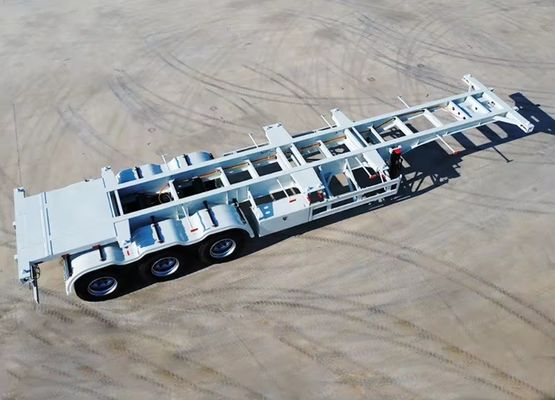 最大容量 50t スケルトン半トレーラー プロの輸送トラック コンテナトレーラー