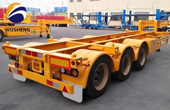 最大容量 50t スケルトン半トレーラー プロの輸送トラック コンテナトレーラー