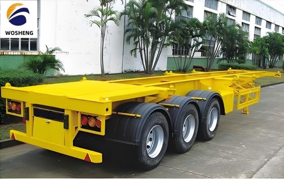 最大容量 50t スケルトン半トレーラー プロの輸送トラック コンテナトレーラー