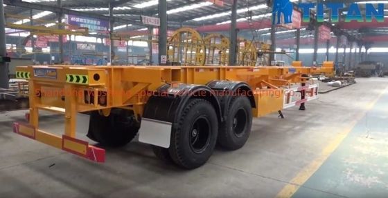 Wosheng ベスト 2 アクセル 20FT 40FT コンテナ スケルト 半トレーラー コンテナ輸送用