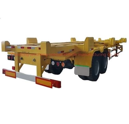 2/3 アクセル スケルトン 20FT 40FT コンテナ用の半トラックトレーラー 重荷着陸機