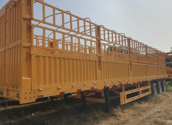 重荷着陸車 28t 3軸 野菜輸送のための貨物フェンスセミトレーラー