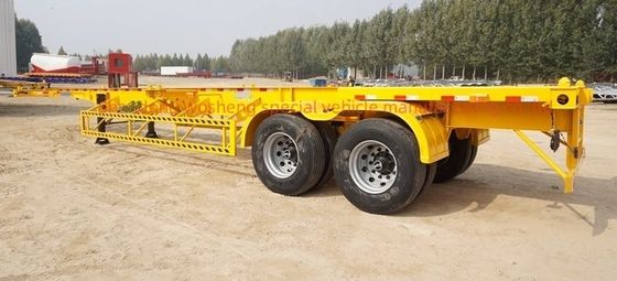2/3 アクセル スケルトン 20FT 40FT コンテナ用の半トラックトレーラー 重荷着陸機