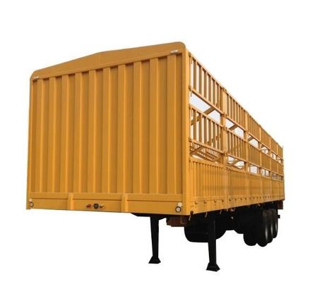 重荷着陸車 28t 3軸 野菜輸送のための貨物フェンスセミトレーラー