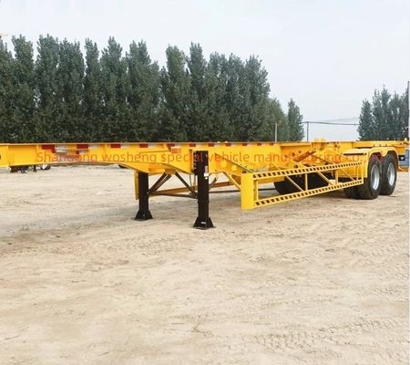 2/3 アクセル スケルトン 20FT 40FT コンテナ用の半トラックトレーラー 重荷着陸機