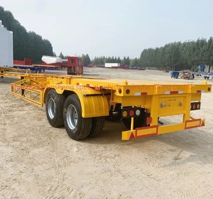 2/3 アクセル スケルトン 20FT 40FT コンテナ用の半トラックトレーラー 重荷着陸機