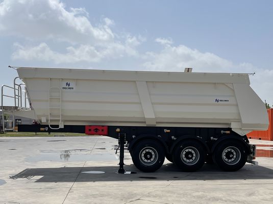 U形 3軸 4軸 建設用車両用 液圧式 後部傾斜式ダンプ半トレーラー