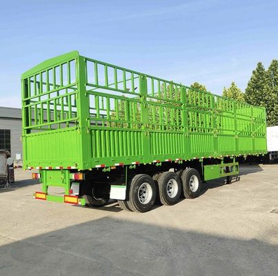 3軸フェンス スチールステークセミトレーラー サイドウォールフェンス トラックトレーラー 11.00R20 タイヤ