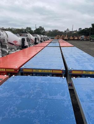 Wosheng 2/3 アクセル コンテナ 平床半トレーラー 20FT 40FT 長距離輸送用