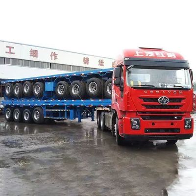 Wosheng 2/3 アクセル コンテナ 平床半トレーラー 20FT 40FT 長距離輸送用
