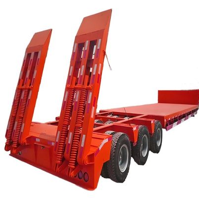 60トンの重荷で低床半トレーラー 315 80R22.5タイヤとオプションのキングピン