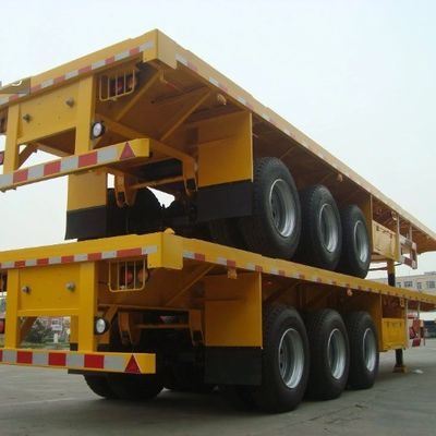 13トン*3軸 20FT 40FT コンテナを輸送するための重用平床半トレーラー