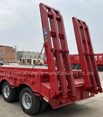 60トンの重荷で低床半トレーラー 315 80R22.5タイヤとオプションのキングピン