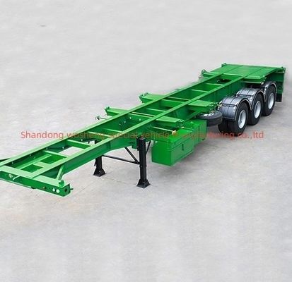 客の要求 ウォシェン3 アクセル グリーン 20FT 40FT コンテナ シャーシ 骨格 半トレーラー