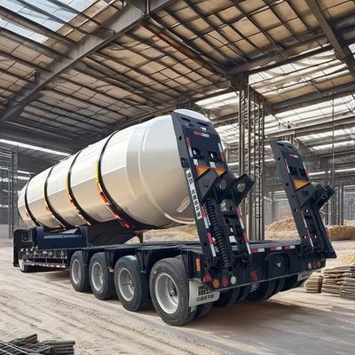 70 80 トンの拡張式ローボーイ・セミトレーラー 最適の場合,重荷機器の輸送用