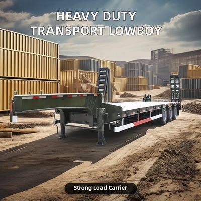70 80 トンの拡張式ローボーイ・セミトレーラー 最適の場合,重荷機器の輸送用