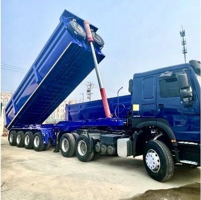 砂炭採掘輸送用 後部液圧式リフティングダンプトレーラー 負荷40~80トン