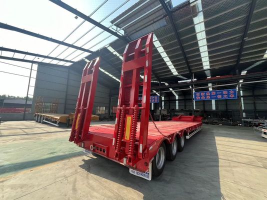 重荷トラックトレーラー 30-100tons 3/4/5 アクセル 低ベッド 半トレーラー 低ベッド 低ボーイ