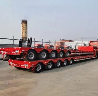 重荷トラックトレーラー 30-100tons 3/4/5 アクセル 低ベッド 半トレーラー 低ベッド 低ボーイ