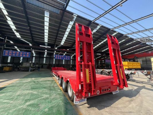 重荷トラックトレーラー 30-100tons 3/4/5 アクセル 低ベッド 半トレーラー 低ベッド 低ボーイ