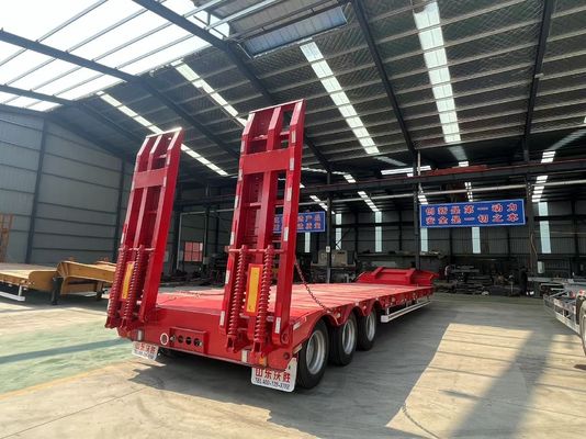 重荷トラックトレーラー 30-100tons 3/4/5 アクセル 低ベッド 半トレーラー 低ベッド 低ボーイ