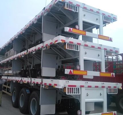 90t マックスペイロード 鉄 20FT 40FT コンテナ 平床半トレーラー 12r22.5 タイヤ