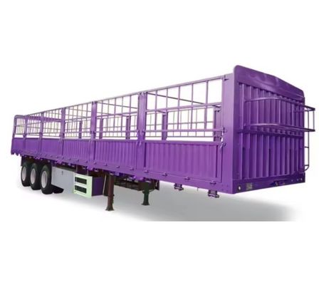 30~100トンの横壁 下ろし側 牛 畜産 卸荷物 フェンス 半トラック トレーラー