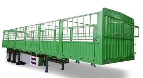 30~100トンの横壁 下ろし側 牛 畜産 卸荷物 フェンス 半トラック トレーラー