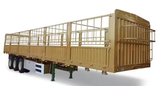 30~100トンの横壁 下ろし側 牛 畜産 卸荷物 フェンス 半トラック トレーラー