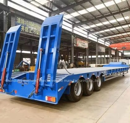 トランスポート 重荷装備 3軸半トレーラー 60-100トンの低床トレーラー