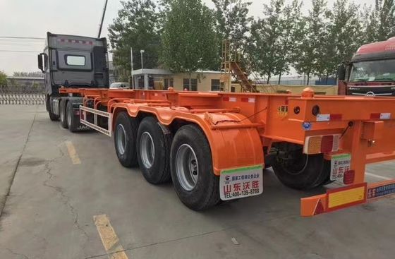 3軸 20-40フィート コンテナ輸送 スケルトン 半トレーラー 双線ブレーキシステム