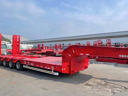 60トンの掘削機 低床トレーラー 低床トレーラー