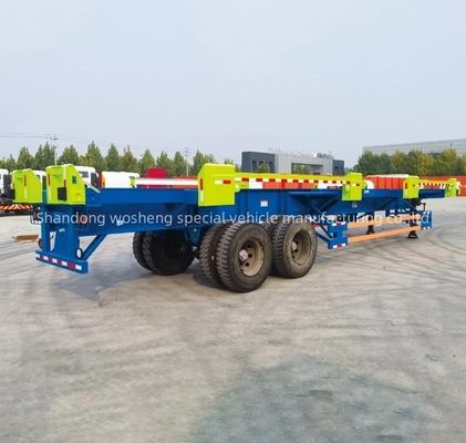 2軸 20FT 40FT Wharf 組み合わせた輸送 骨格コンテナトレーラー