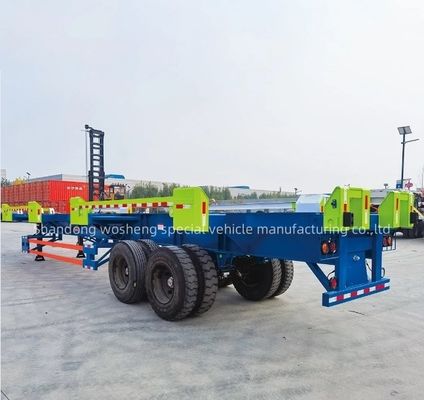 2軸 20FT 40FT Wharf 組み合わせた輸送 骨格コンテナトレーラー