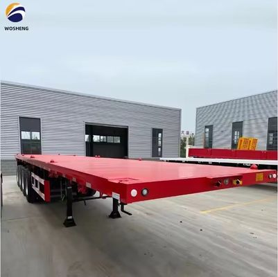 40FT フラットベッド コンテナ フラットベッドセミトレーラー 2 &quot;または 3.5&quot;キングピンと3または4軸