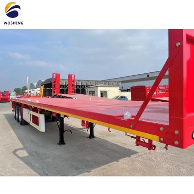 40FT フラットベッド コンテナ フラットベッドセミトレーラー 2 &quot;または 3.5&quot;キングピンと3または4軸
