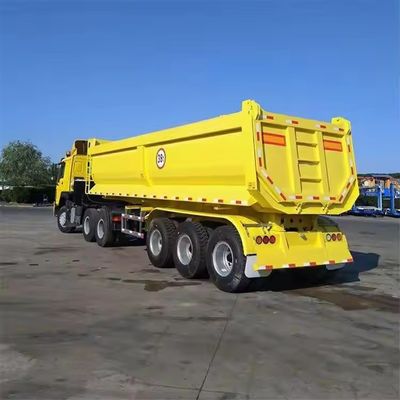 30~100トンの傾斜式ダンプトラック 半トレーラー 水力 3/4/5/6軸 後部ダンプトレーラー