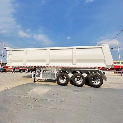 直接重用 3軸 4軸 50-80トンの水力傾斜式 後部ダンプ半トレーラー